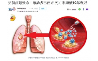 肺癌死亡蟬聯10年冠軍